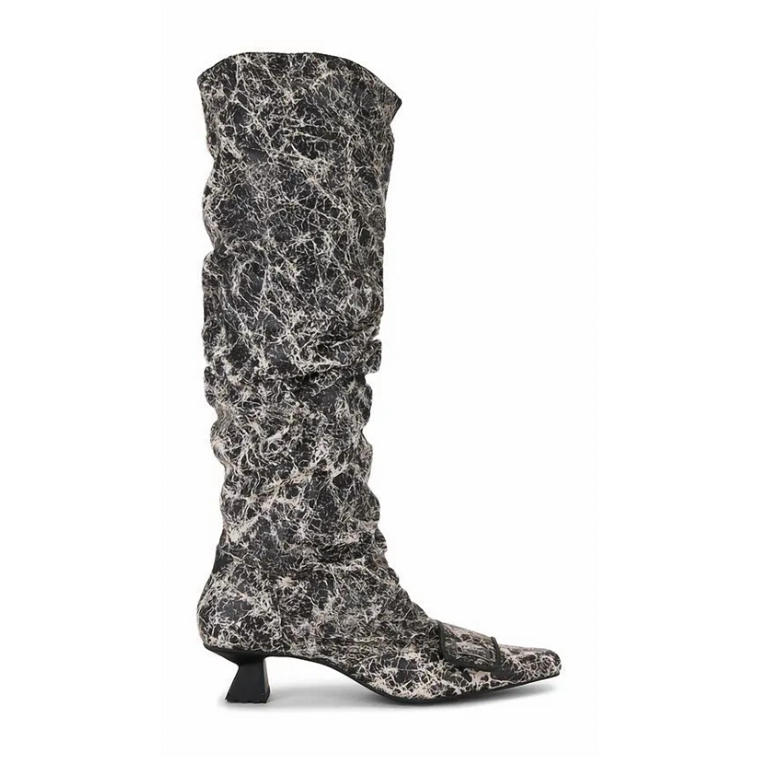 New Dirt Women's Cracked Gathered Boots In Smoke